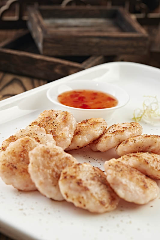 香炸深海虾肉饼图片