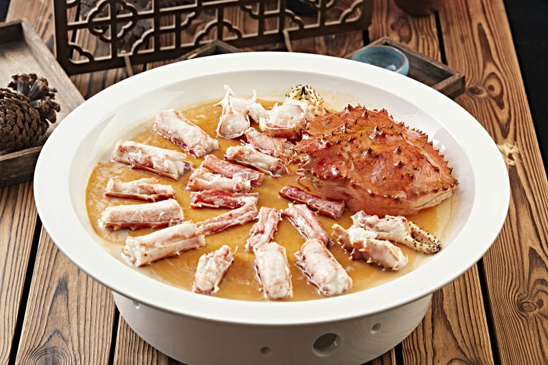 清蒸活阿拉斯加帝王蟹图片