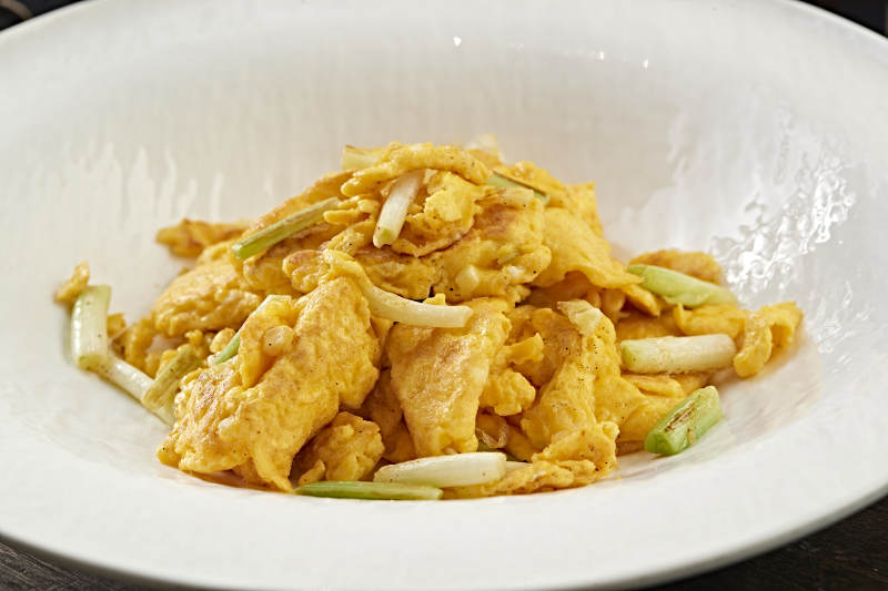 韭黄炒北京油鸡蛋图片