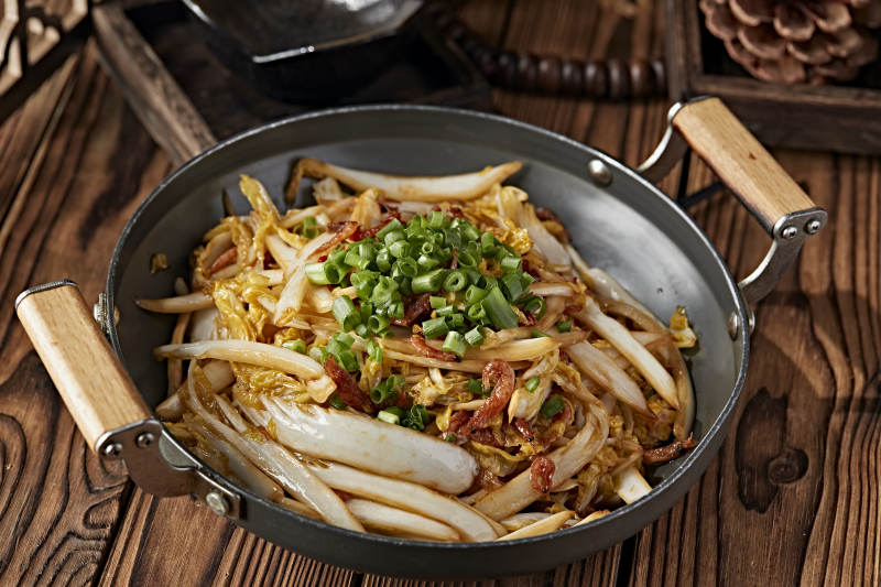 锅仔葱香虾干娃娃菜图片