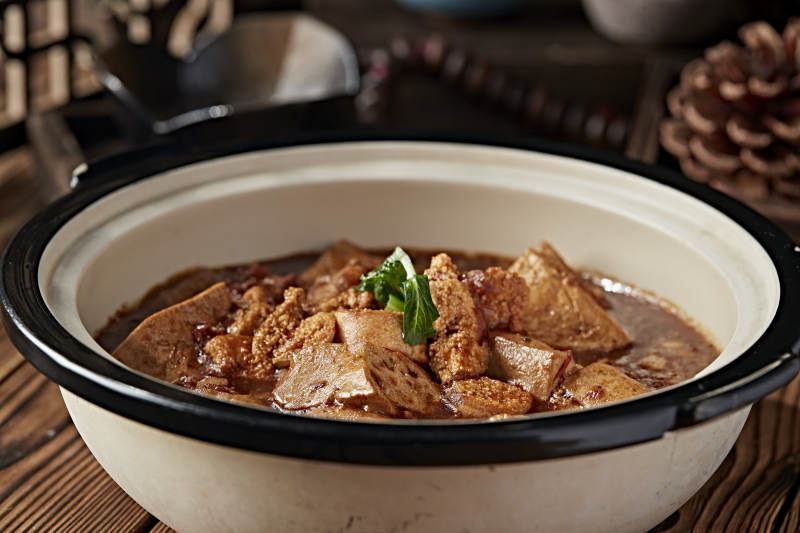 砂锅鱼籽虾酱炖豆腐图片