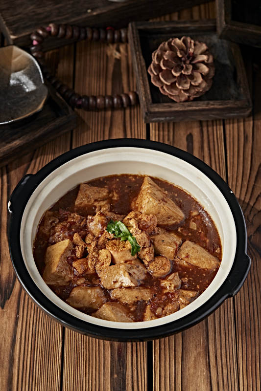 砂锅鱼籽虾酱炖豆腐图片