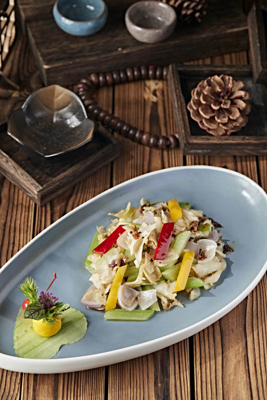 彩椒西芹百合炒螺片图片