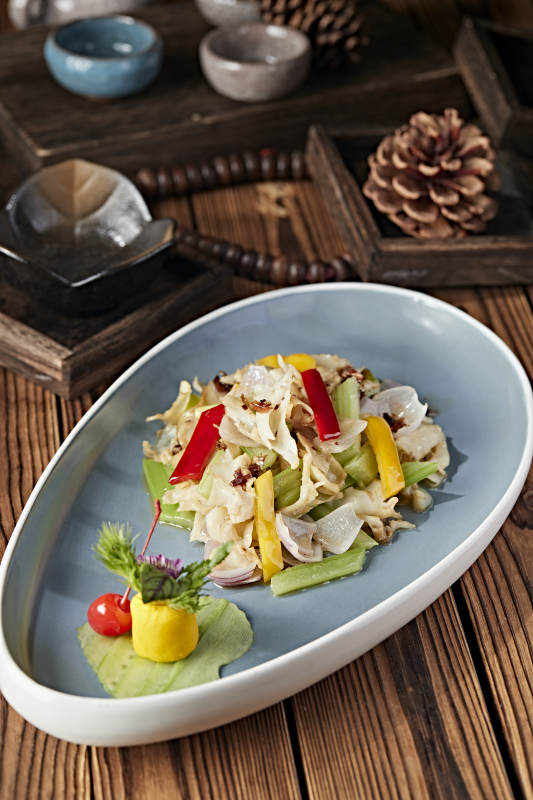 彩椒西芹百合炒螺片图片