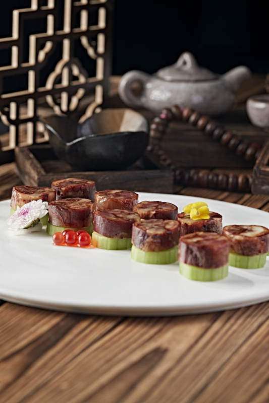 美味凉菜压蹄花卷图片