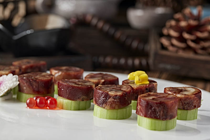 美味凉菜压蹄花卷图片