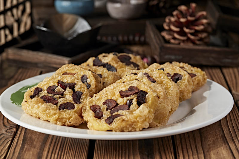 油炸枣花馍片图片