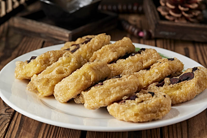 油炸枣花馍片图片