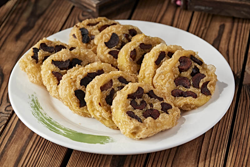 油炸枣花馍片图片