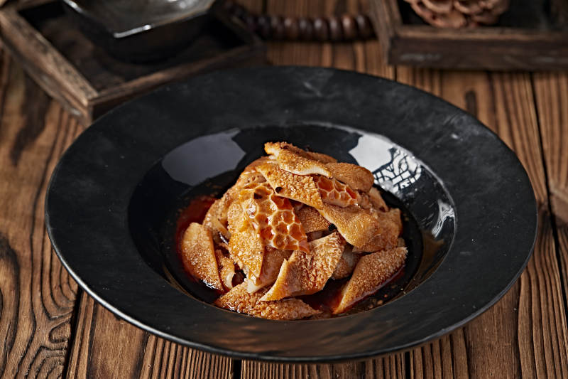 浇汁白水煮羊肚图片