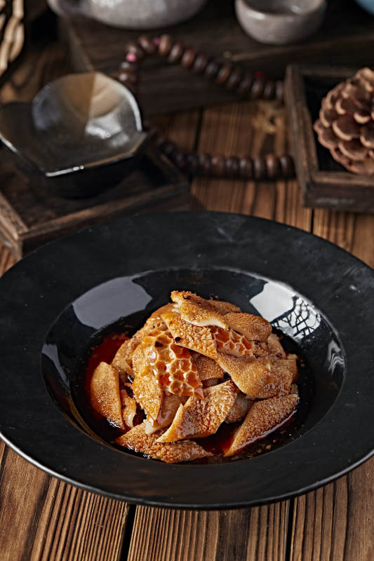 浇汁白水煮羊肚图片