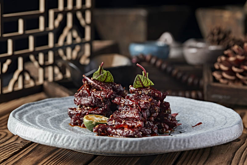 美味凉菜麻辣牛肉干图片