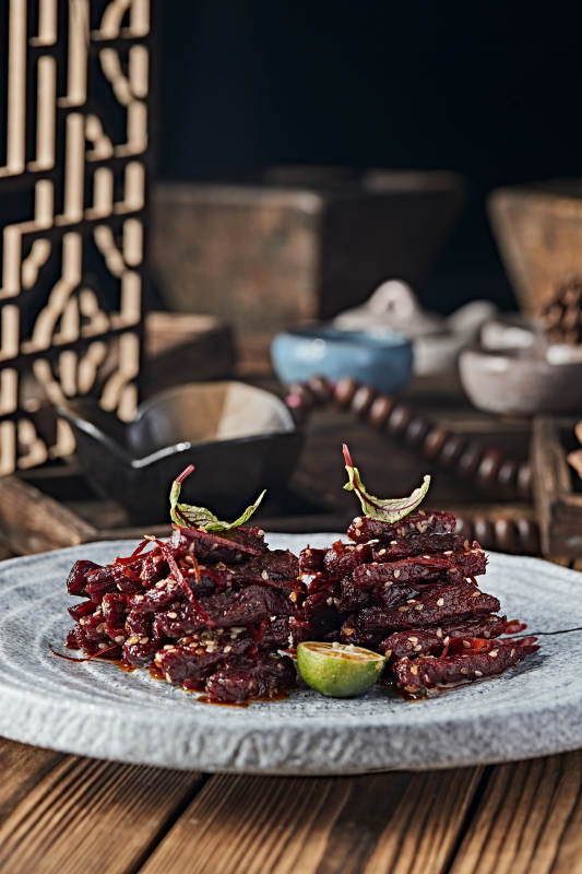 美味凉菜麻辣牛肉干图片