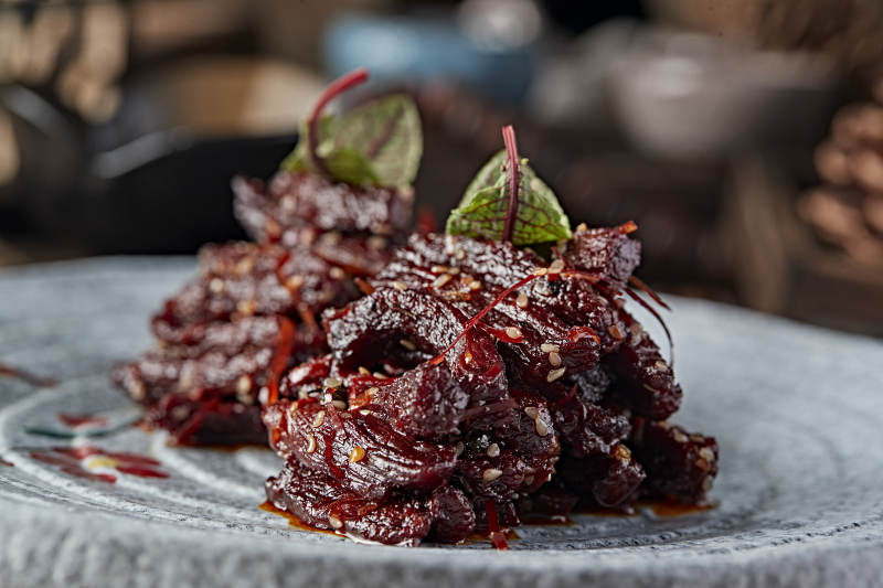 美味凉菜麻辣牛肉干图片