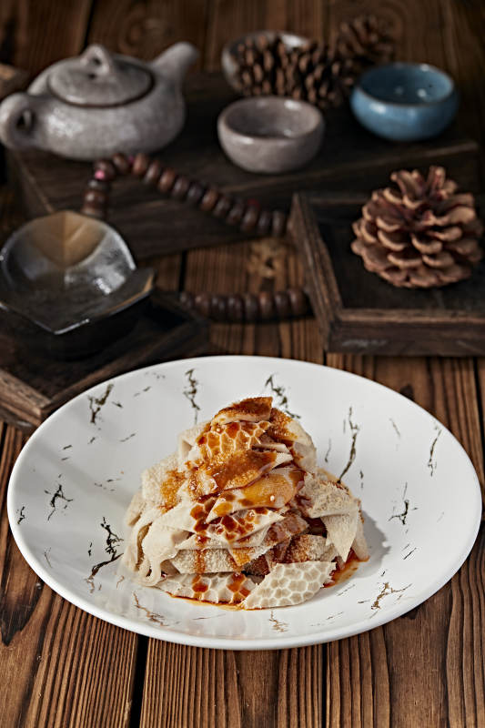 浇汁白水煮羊肚图片