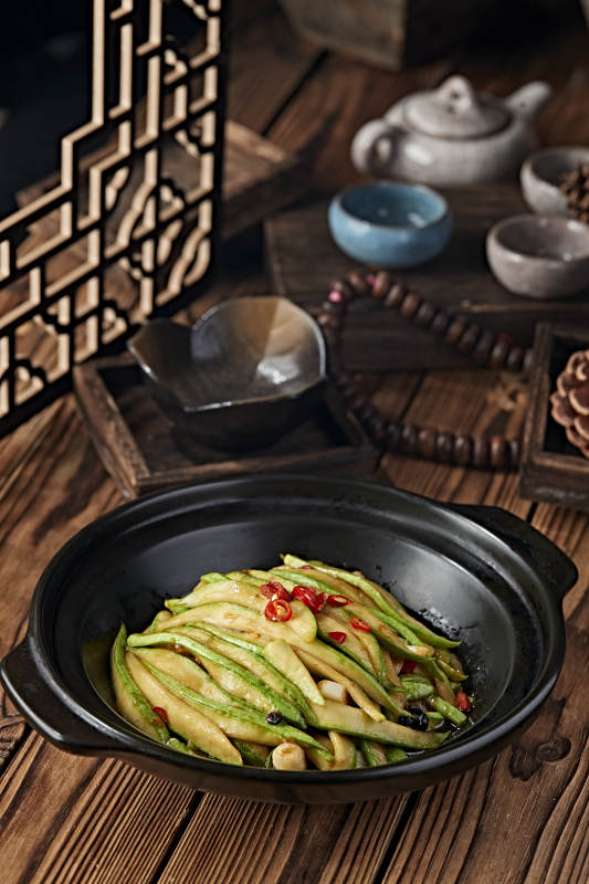 砂锅豆豉蒜香西葫芦条图片