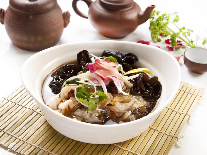 老醋银耳木耳海蜇花图片