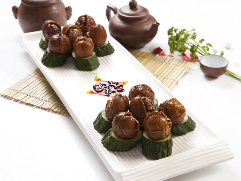 养生卤水核桃图片