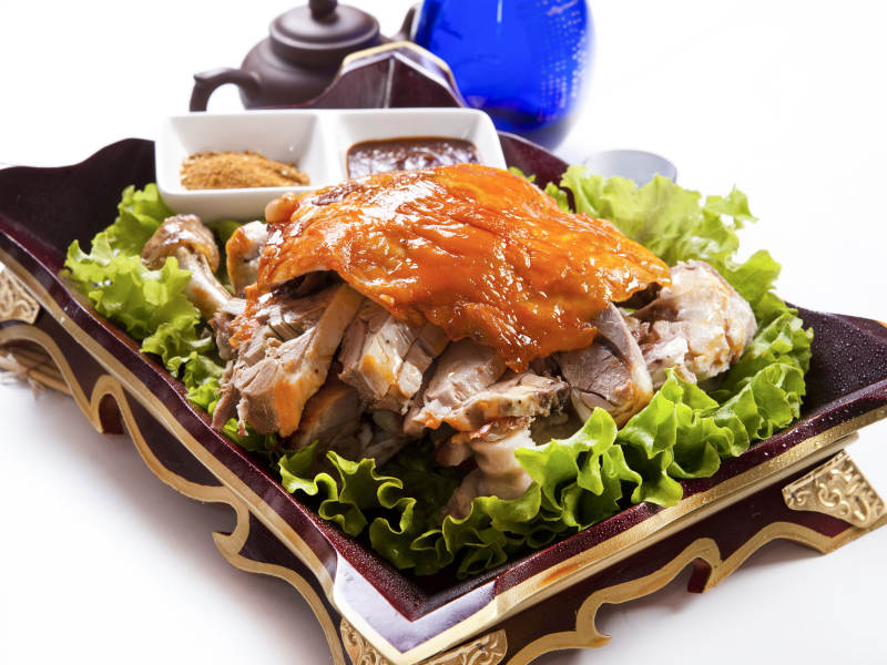 蒙餐碳烤羊腿图片