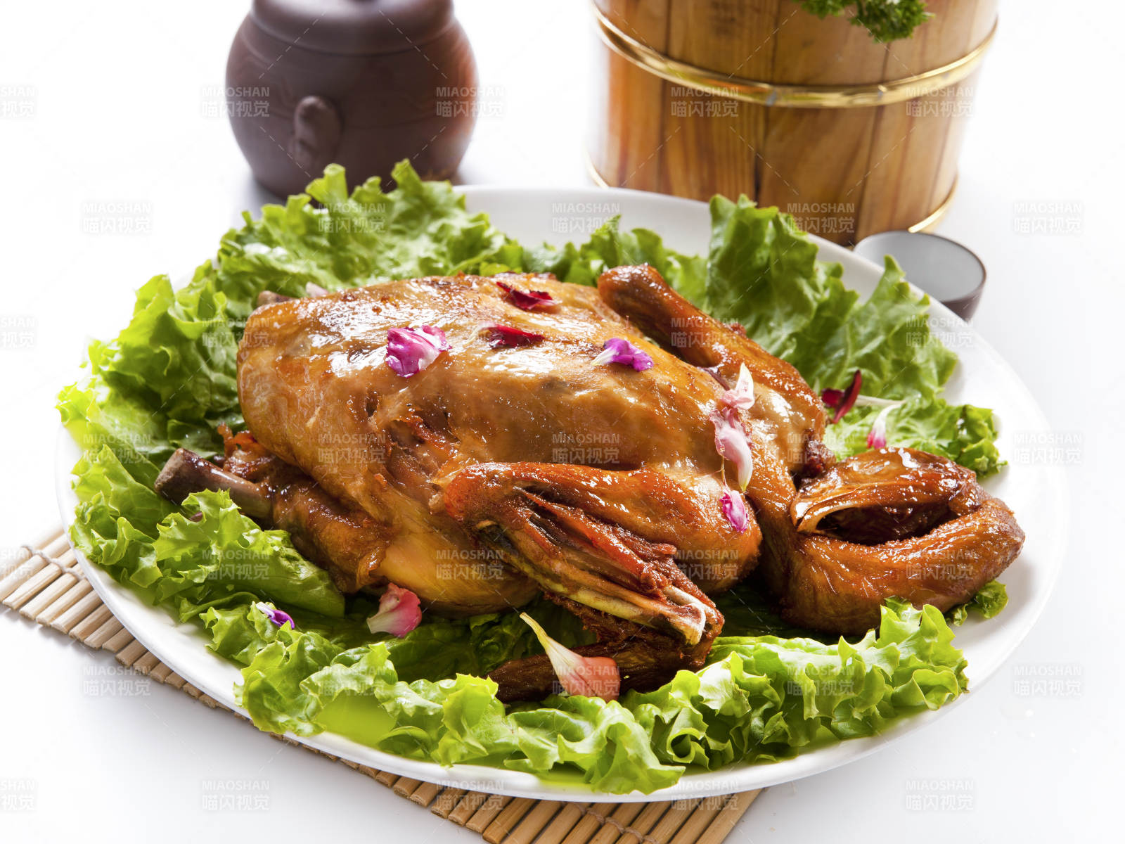 照烧浇汁扒鸡图片