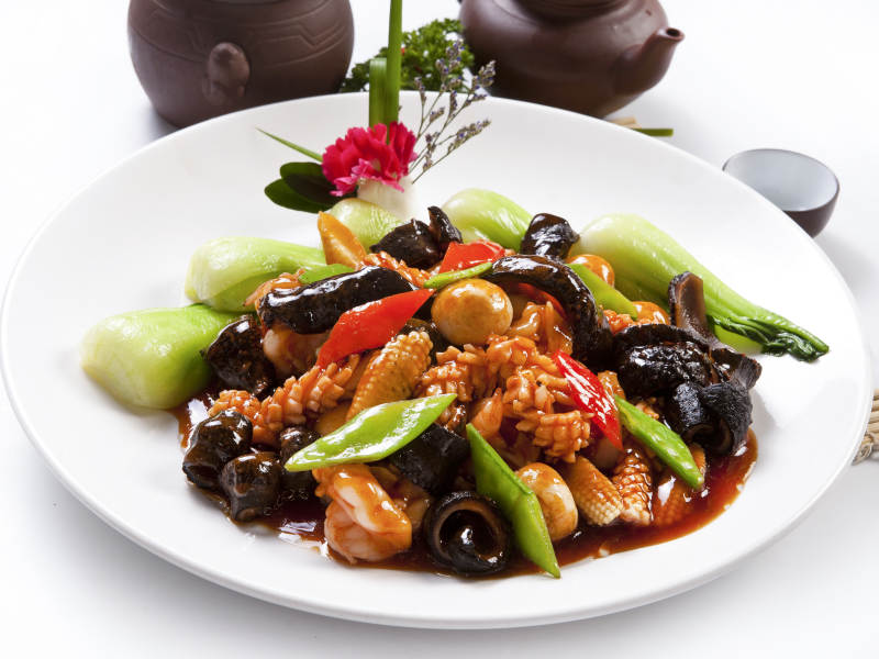 天津名菜八珍合炒图片