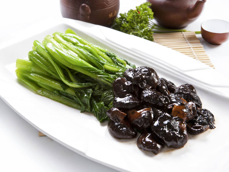 酱焖香菇配菜心图片