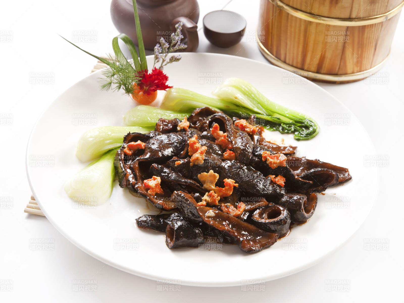 蟹籽烧荡皮参海参皮图片