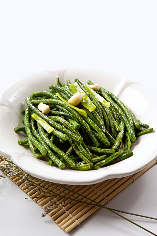 清炒蒜香豇豆图片