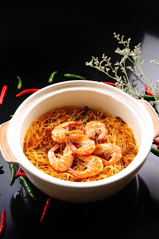 生啫粉丝大虾煲图片