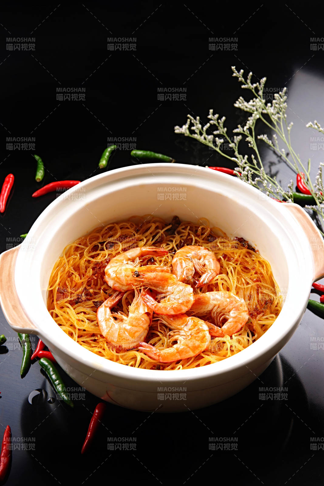 生啫粉丝大虾煲图片