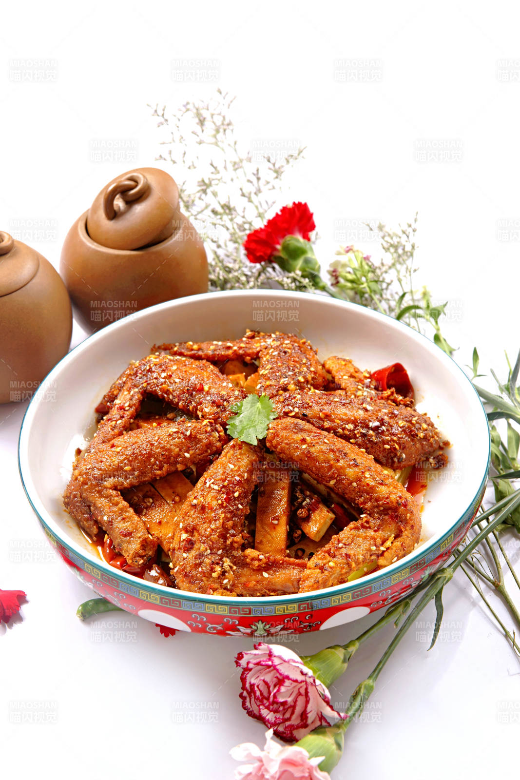 香锅辣鸡翅图片