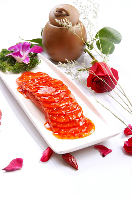 桂花蜂蜜浇汁藕图片