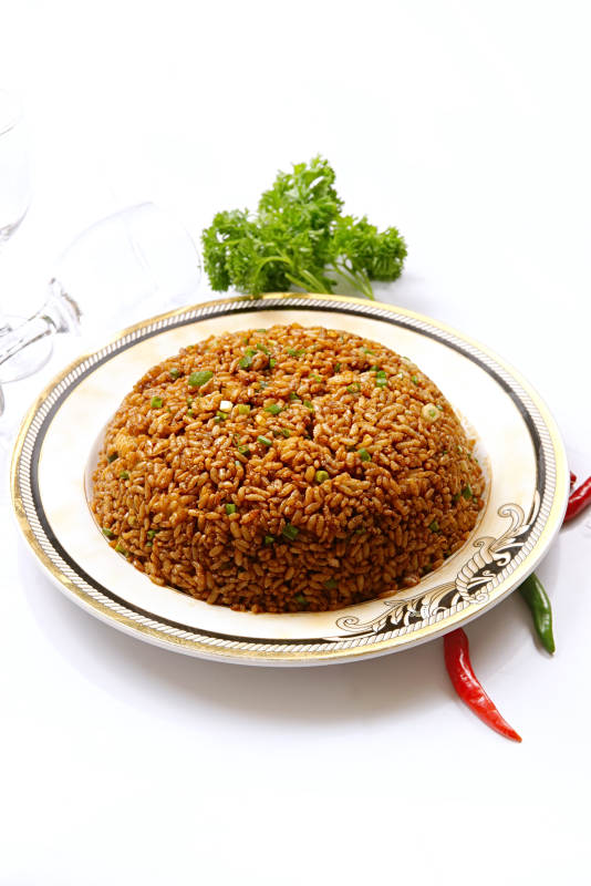 火腿酱油炒饭图片