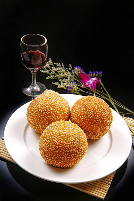 油炸大麻团图片