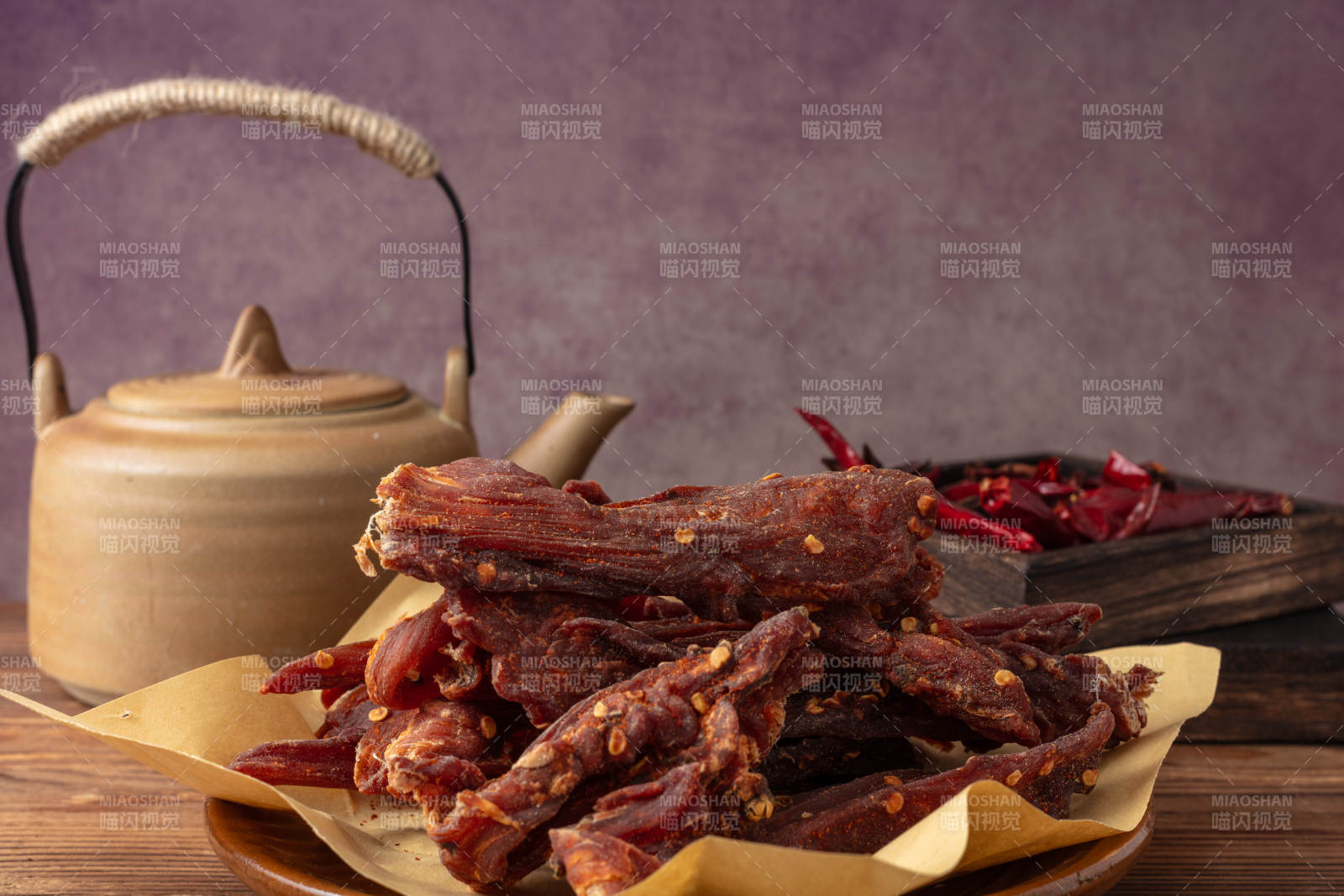 香辣牛肉干图片