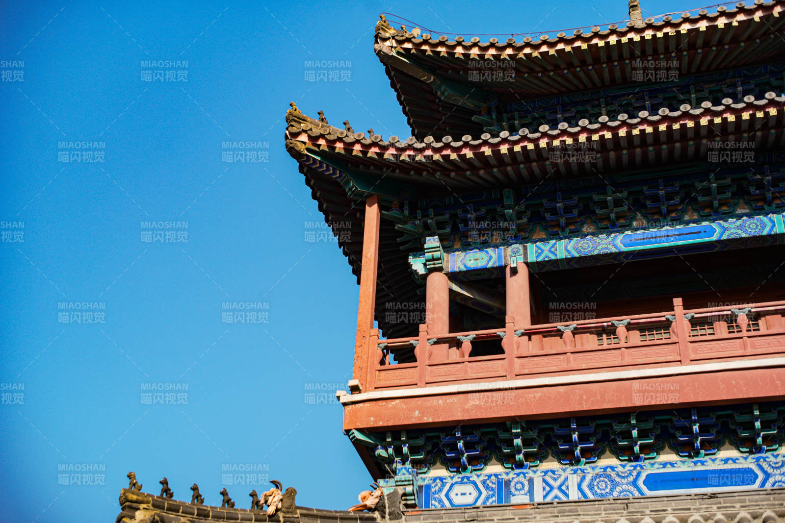 河北霸州大悲禅寺—古建筑飞檐翘角图片