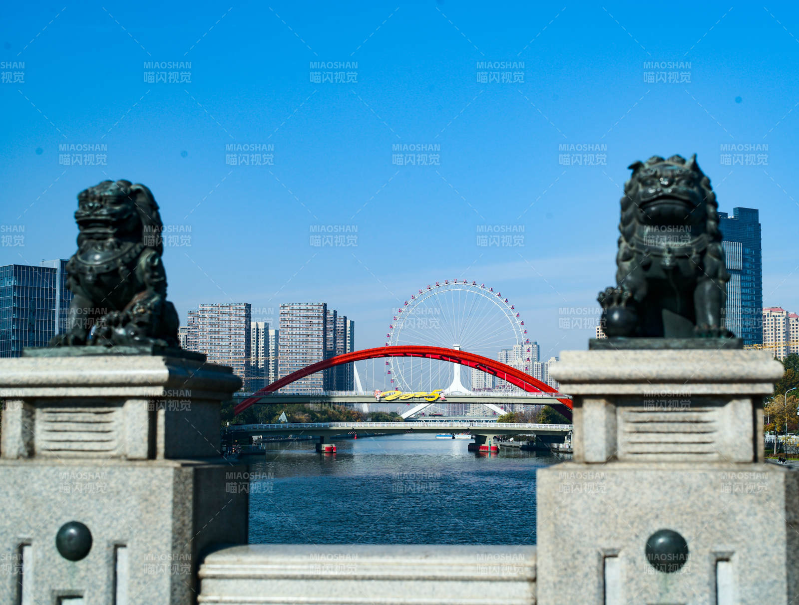 天津之眼—狮桥映摩天轮图片