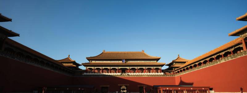 故宫红墙金瓦图片