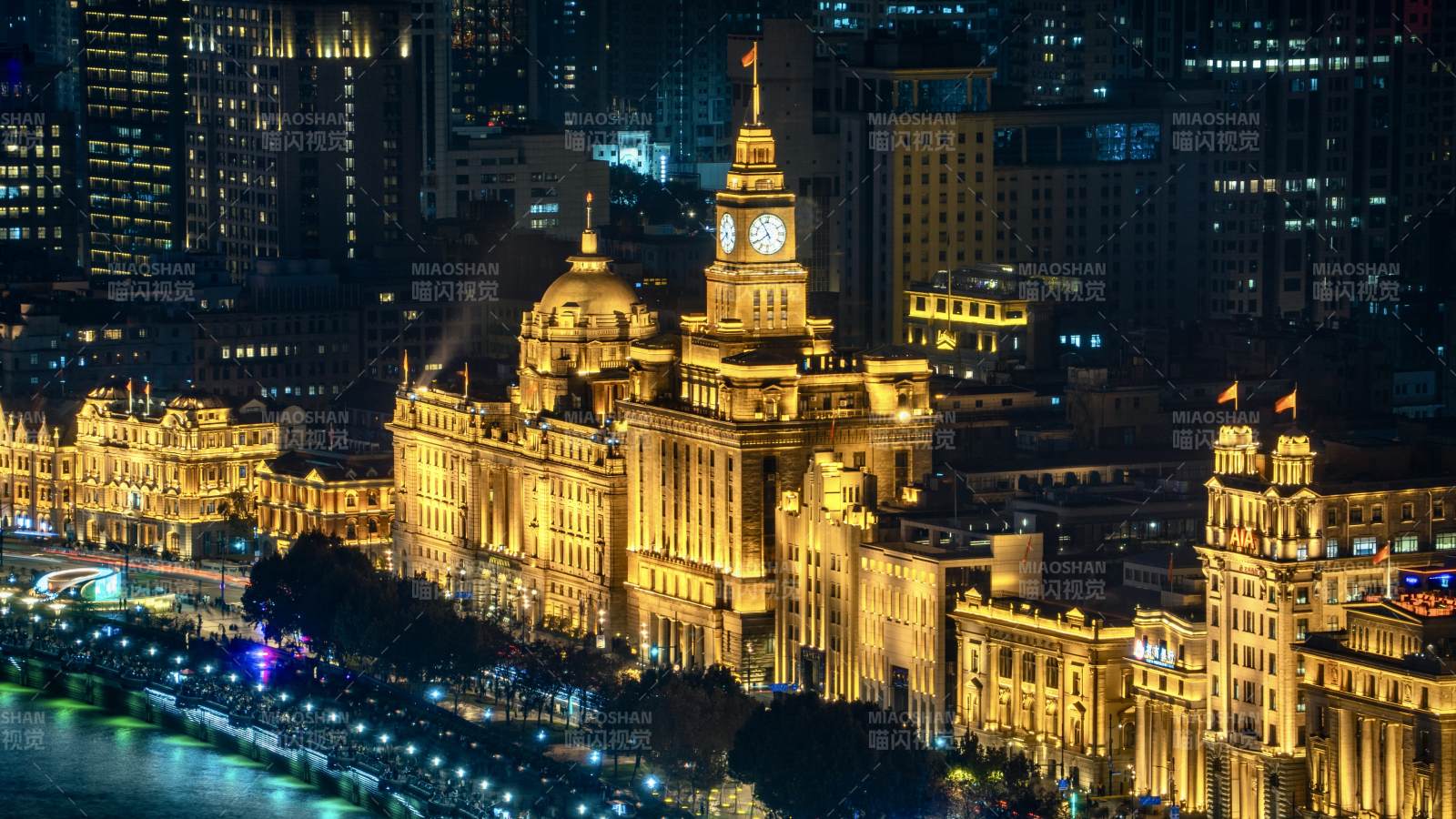 夜上海外滩风光图片