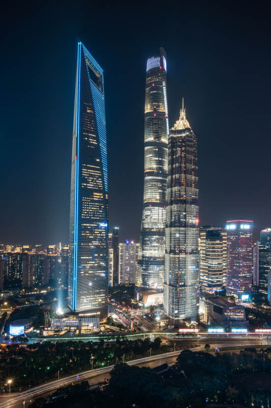 上海夜景璀璨地标图片