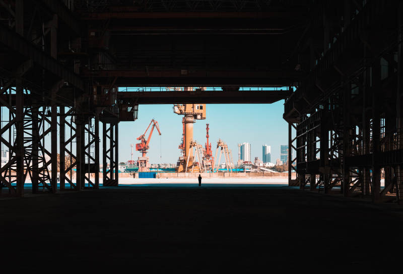 港口剪影 上海图片