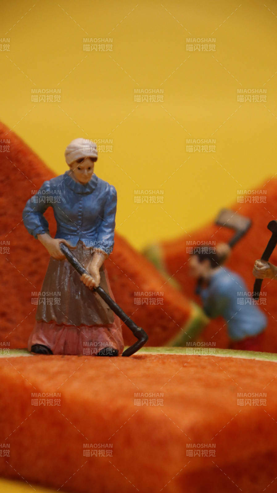 微型农妇劳作场景图片