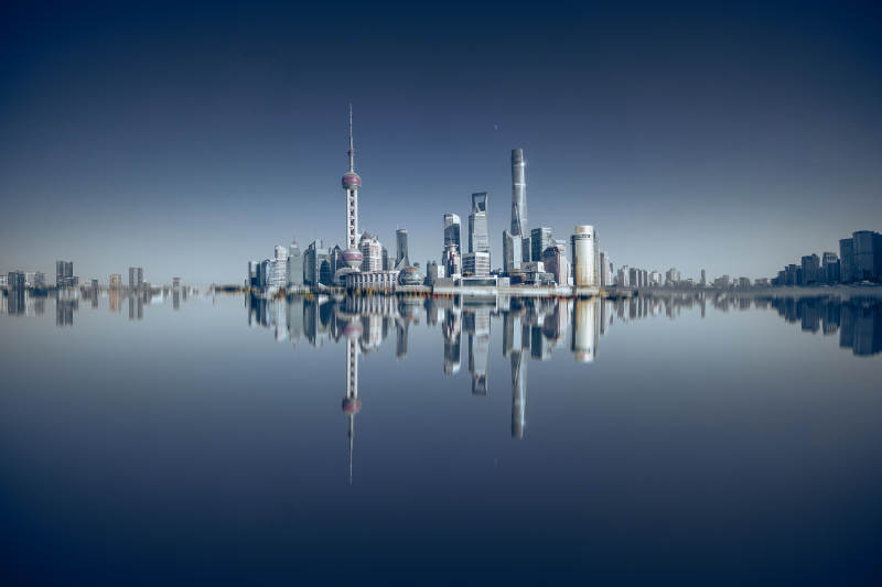 上海城市倒影 静谧之美图片