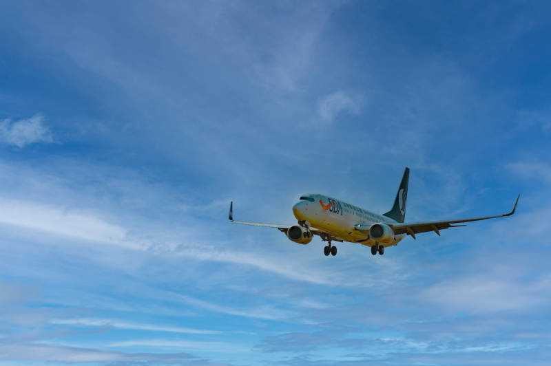 飞机翱翔蓝天图片