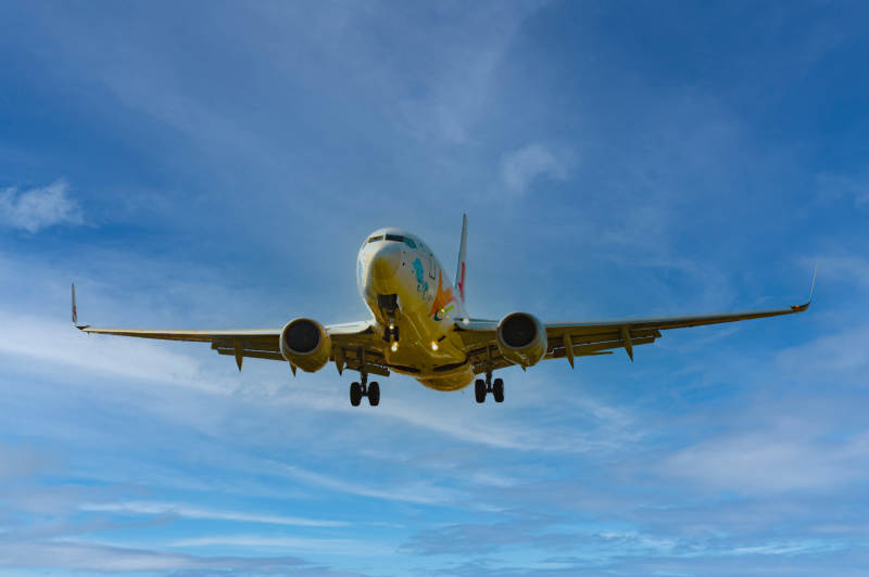 飞机翱翔蓝天图片