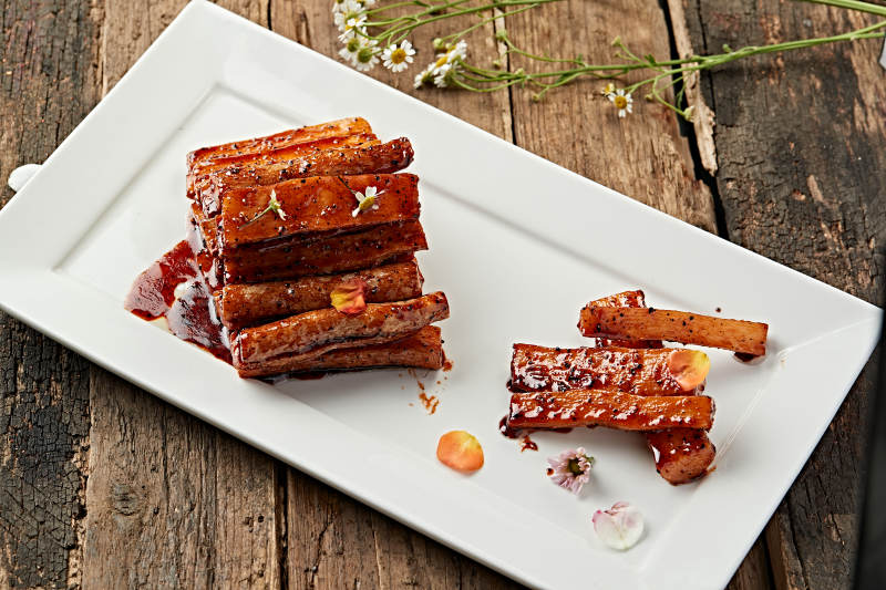 浇汁黑胡椒长山药图片