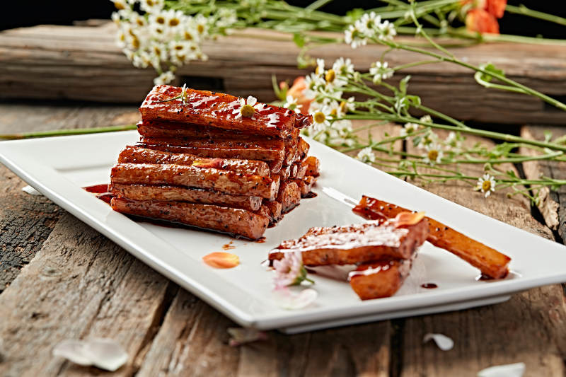 浇汁黑胡椒长山药图片