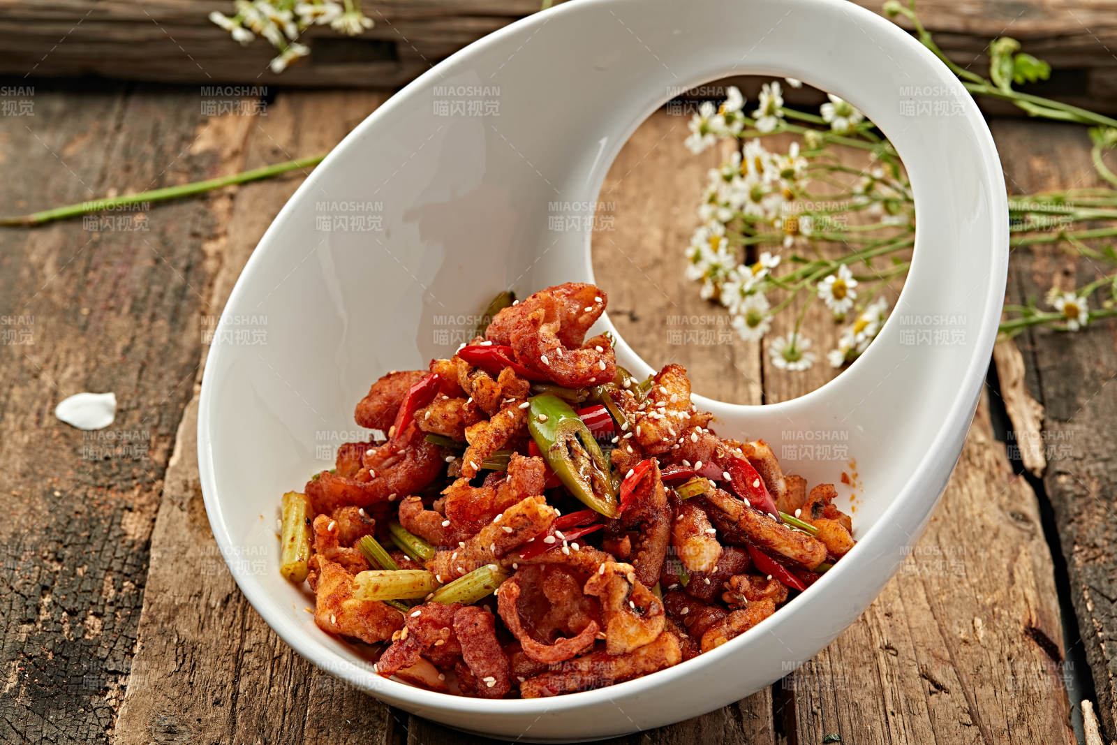 辣炒鱿鱼圈图片