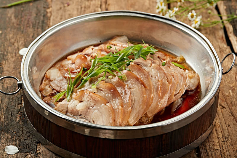 红油豆豉蒸肘花图片