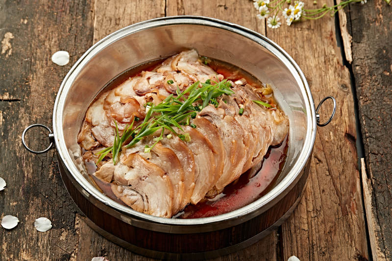 红油豆豉蒸肘花图片